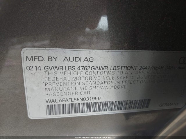2014 AUDI A4 WAUAFAFL5EN031956 Photo 8