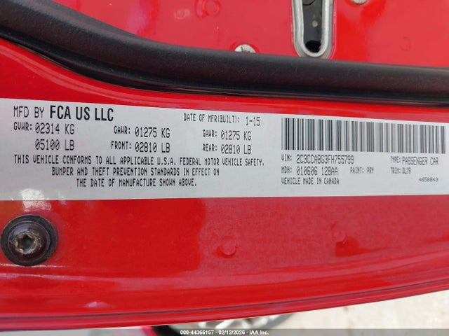 Aukcja sprzedaży 2015 Chrysler 300 300s, vin: 2C3CCABG3FH755799, numer aukcji: 44366157