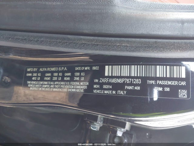 2023 ALFA ROMEO GIULIA ZARFAMBN6P7671283 Photo 8