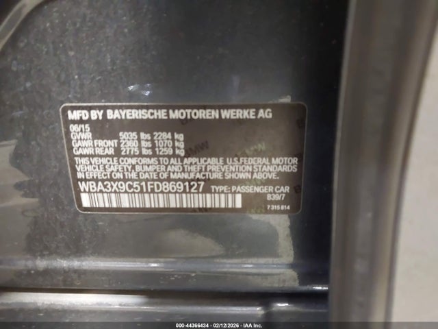 2015 BMW 335I GRAN TURISMO WBA3X9C51FD869127 Photo 8
