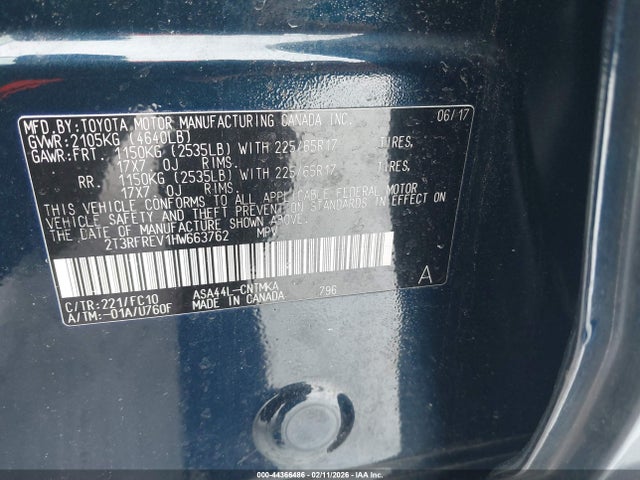 Toyota Rav4 Xle 2017 2T3RFREV1HW663762 Image 9