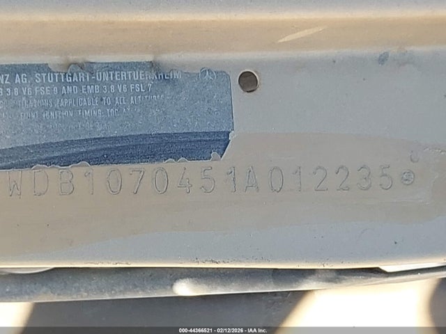 44366521 :رقم المزاد ، WDBBA45AXEA012235 vin ، 1984 Mercedes-benz 380 Sl مزاد بيع