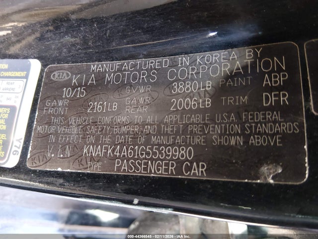 2016 KIA FORTE KNAFK4A61G5539980 Photo 8
