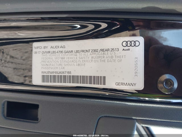 2018 AUDI A4 WAUENAF4XJA067155 Photo 8