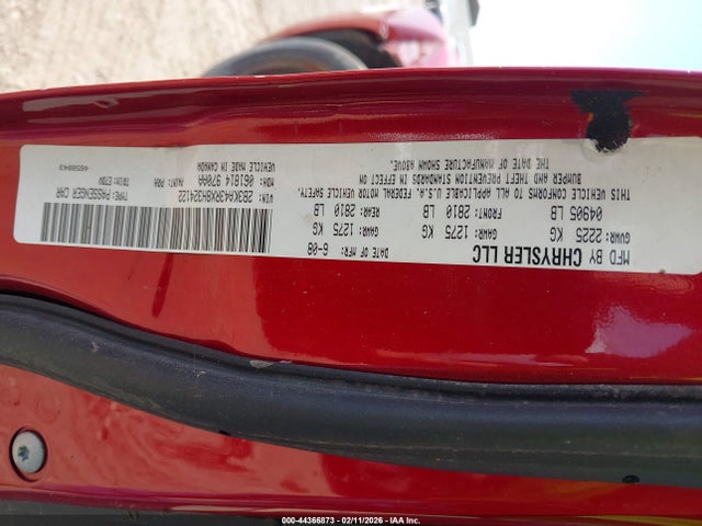 44366873 :رقم المزاد ، 2B3KA43RX8H324122 vin ، 2008 Dodge Charger مزاد بيع