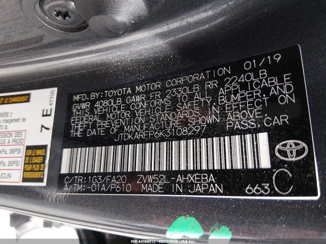 Toyota Prius Prime Plus 2019 JTDKARFP6K3108297 Image 9