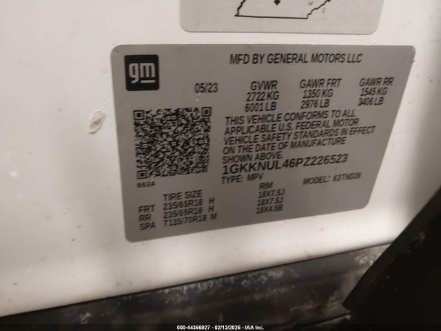 Продажа на аукционе авто 2023 Gmc Acadia Awd Slt, vin: 1GKKNUL46PZ226523, номер лота: 44366927