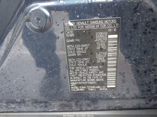 Nissan ROGUE SV 2016 KNMAT2MT4GP732970 Image 9