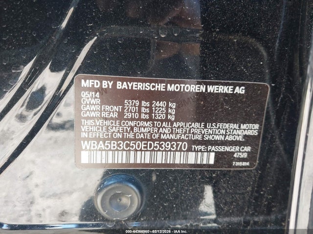 Продажа на аукционе авто 2014 Bmw 535i Xdrive, vin: WBA5B3C50ED539370, номер лота: 44366960