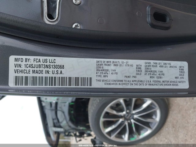 2022 JEEP WAGONEER 1C4SJUBT3NS130368 Photo 8