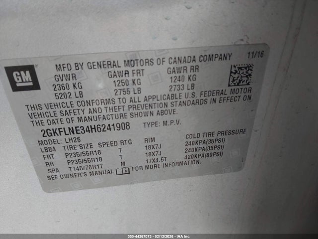 2017 GMC TERRAIN 2GKFLNE34H6241908 Photo 8