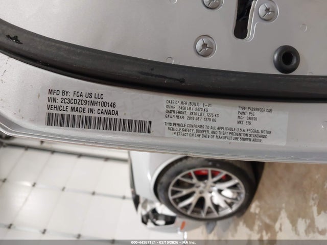 Dodge Challenger Srt Hellcat 2022 2C3CDZC91NH100146 Image 9