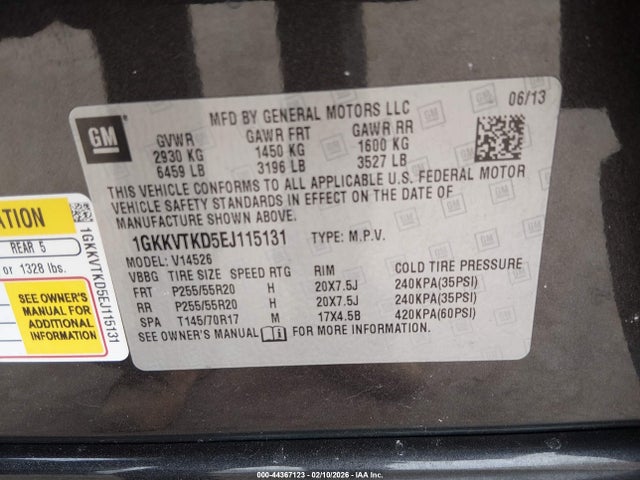 GMC Acadia Denali 2014 1GKKVTKD5EJ115131 Image 9