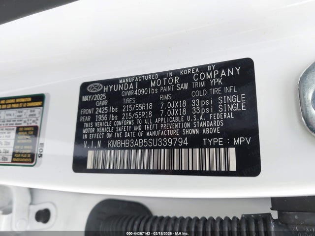 Hyundai Kona Sel 2025 KM8HB3AB5SU339794 Image 9