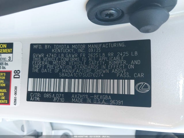 2025 LEXUS ES 300H 58ADA1C17SU076274 Photo 8