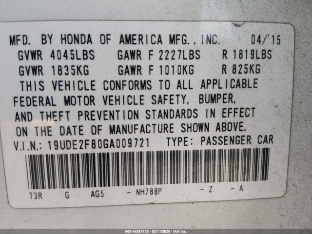 Acura Ilx Premium A-spec Packages/technology Plus A-spec Packages 2016 19UDE2F80GA009721 Image 9