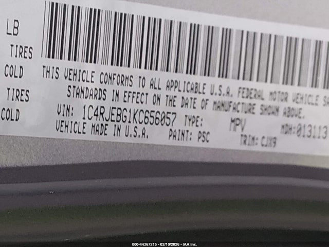 2019 JEEP GRAND CHEROKEE 1C4RJEBG1KC656057 Photo 8