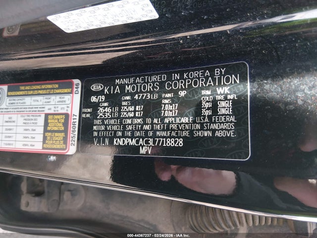 44367237 :رقم المزاد ، KNDPMCAC3L7718828 vin ، 2020 Kia Sportage Lx مزاد بيع