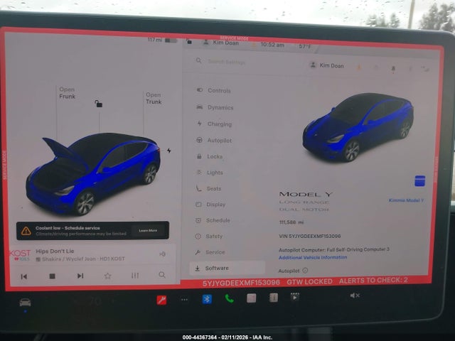 2021 TESLA MODEL Y 5YJYGDEEXMF153096 Photo 6