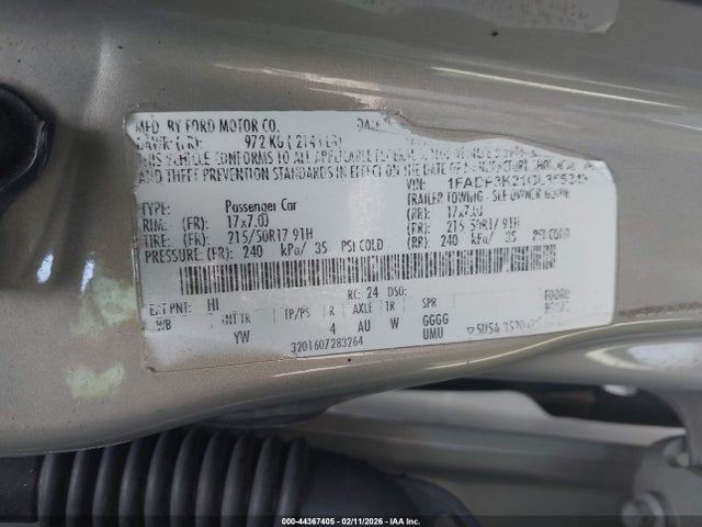 Продаж на аукціоні авто 2016 Ford Focus Se, vin: 1FADP3K21GL356243, номер лоту: 44367405