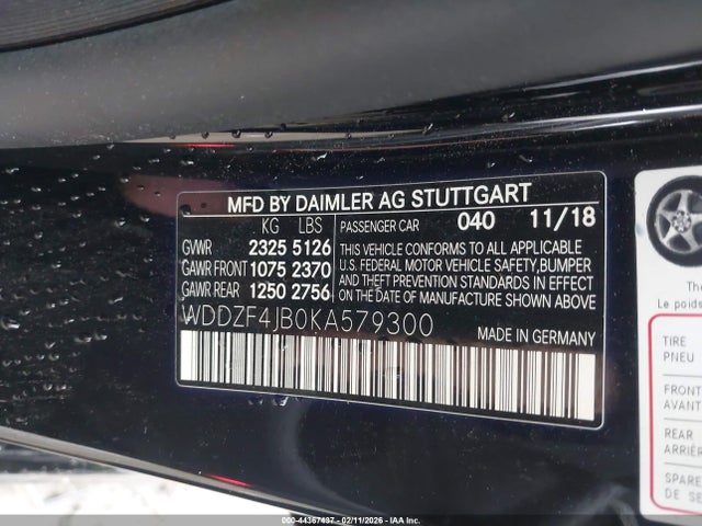 Aukcja sprzedaży 2019 Mercedes-benz E 300, vin: WDDZF4JB0KA579300, numer aukcji: 44367437