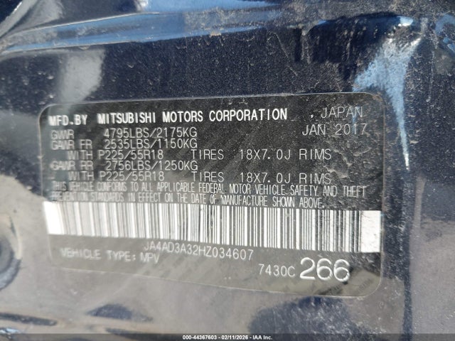 2017 MITSUBISHI OUTLANDER JA4AD3A32HZ034607 Photo 8