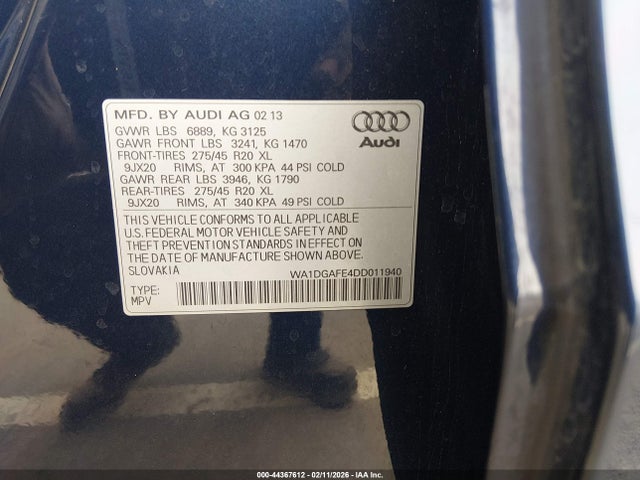 2013 AUDI Q7 WA1DGAFE4DD011940 Photo 8