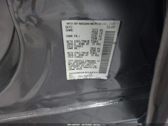 2010 NISSAN ARMADA 5N1BA0ND4AN604894 Photo 8