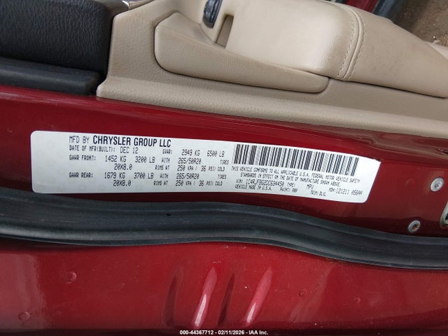 44367712 :رقم المزاد ، 1C4RJFBG2DC634450 vin ، 2013 Jeep Grand Cherokee Limited مزاد بيع