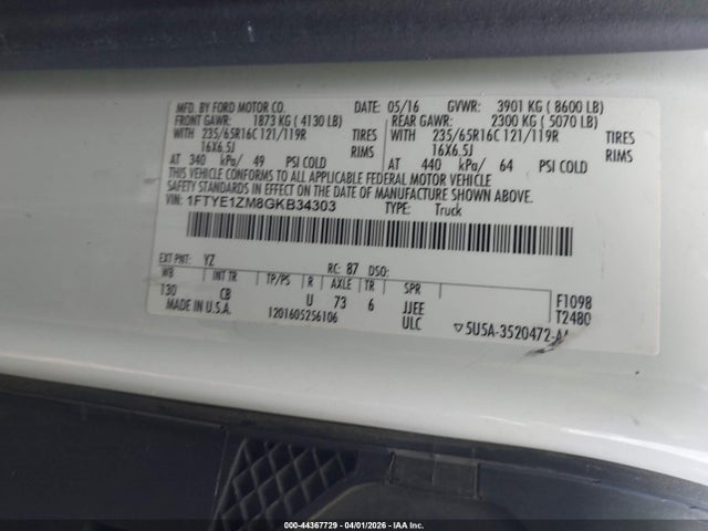 1FTYE1ZM8GKB34303 Ford Transit-150