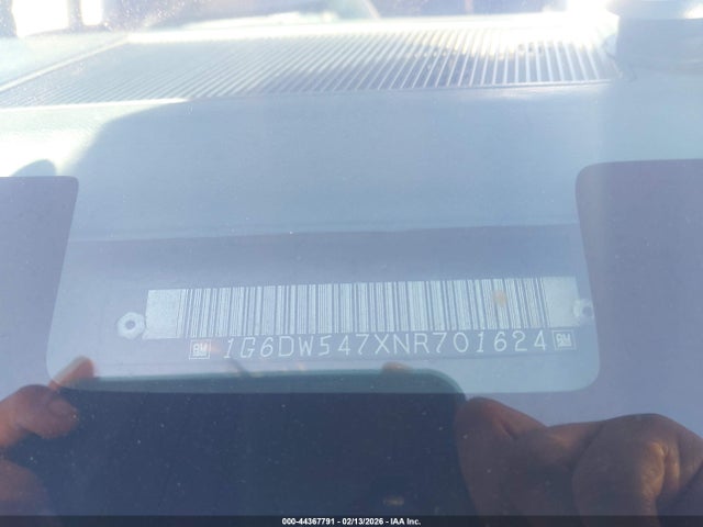 44367791 :رقم المزاد ، 1G6DW547XNR701624 vin ، 1992 Cadillac Brougham مزاد بيع