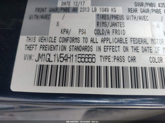 JM1GL1V54H1155656 Mazda Mazda6 Touring