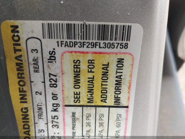 Ford FOCUS SE 2015 1FADP3F29FL305758 Image 9