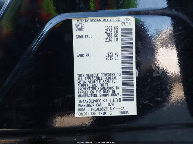 Nissan LEAF S 2015 1N4AZ0CP4FC311138 Image 9