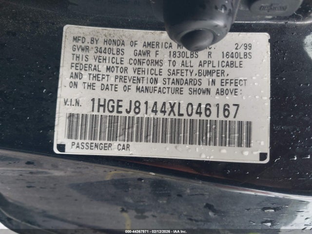 1999 HONDA CIVIC 1HGEJ8144XL046167 Photo 8