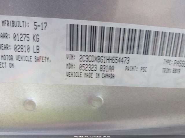 2C3CDXBG1HH654473 Dodge Charger Se Rwd