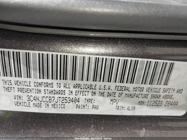 2018 JEEP COMPASS 3C4NJCCB7JT253404 Photo 8