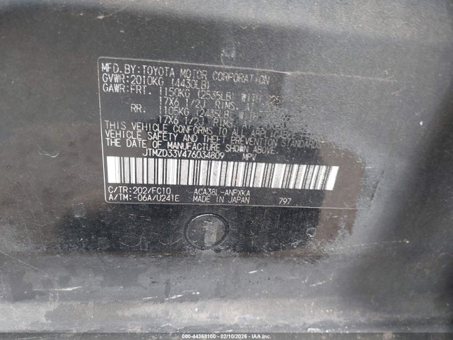 2007 TOYOTA RAV4 JTMZD33V476034809 Photo 8