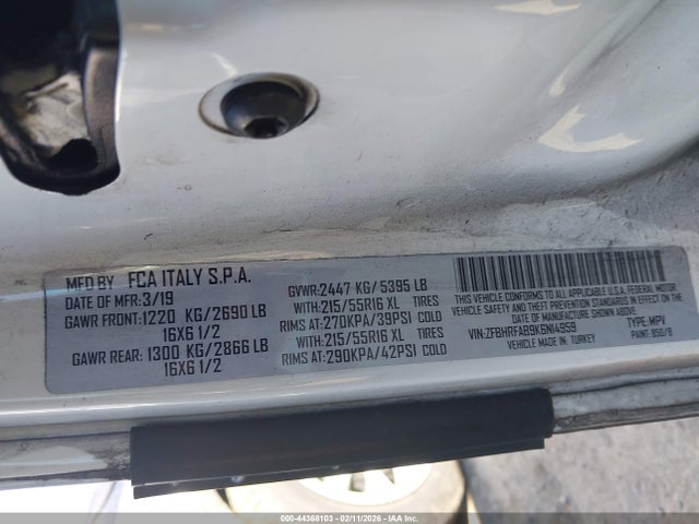 ZFBHRFAB9K6N14959 RAM Promaster City Tradesman