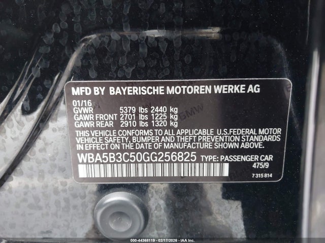 2016 BMW 535I WBA5B3C50GG256825 Photo 8