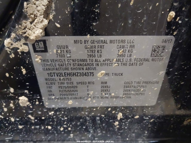 1GTV2LEH6HZ304375 GMC SIERRA 1500