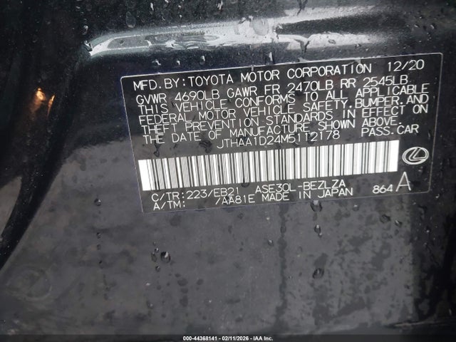 2021 LEXUS IS 300 JTHAA1D24M5112178 Photo 8