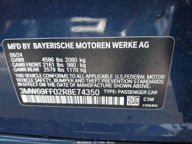 3MW69FF02R8E74350 BMW 330I