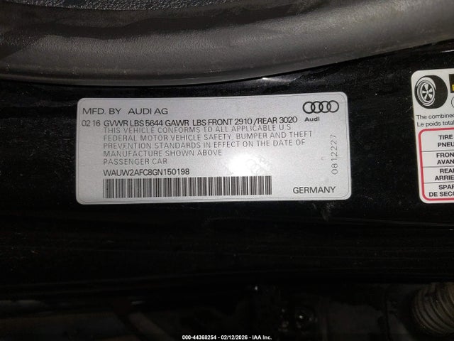 WAUW2AFC8GN150198 Audi S7 4.0t