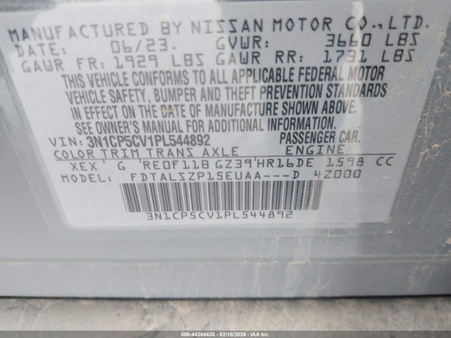 2023 NISSAN KICKS 3N1CP5CV1PL544892 Photo 8