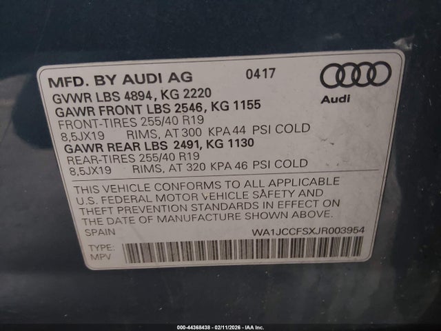 2018 AUDI Q3 WA1JCCFSXJR003954 Photo 8