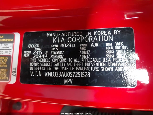 KNDJ33AU0S7251528 KIA SOUL EX