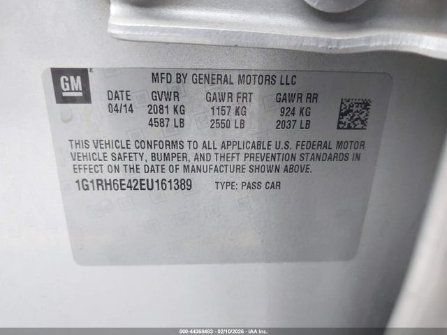 1G1RH6E42EU161389 Chevrolet Volt