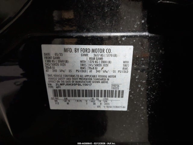 2023 LINCOLN NAUTILUS 2LMPJ8K95PBL15617 Photo 8