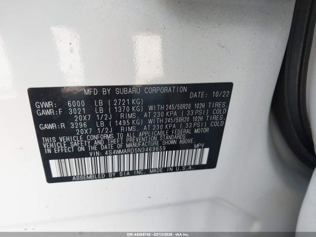 4S4WMARD5N3469659 Subaru Ascent Touring